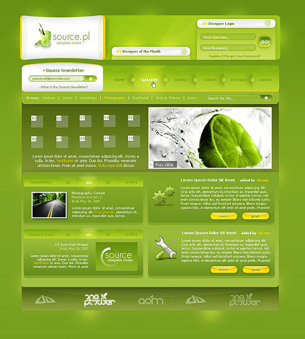 55個綠色布局的網站設計欣賞(5) 網頁與網站的和諧設計